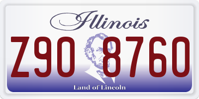 IL license plate Z908760