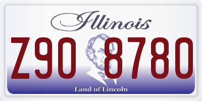 IL license plate Z908780