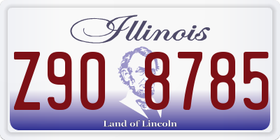 IL license plate Z908785