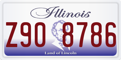 IL license plate Z908786