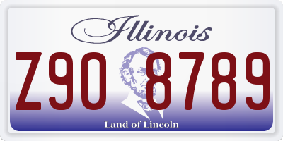 IL license plate Z908789