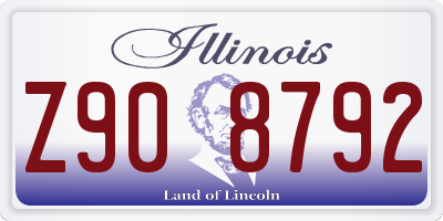 IL license plate Z908792