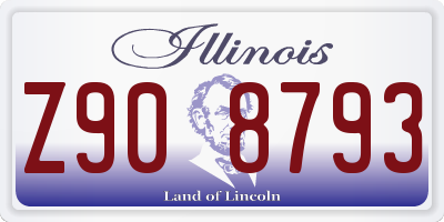 IL license plate Z908793