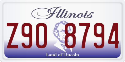 IL license plate Z908794