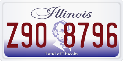 IL license plate Z908796