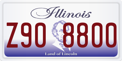 IL license plate Z908800