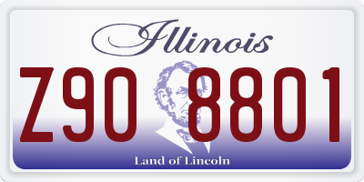 IL license plate Z908801