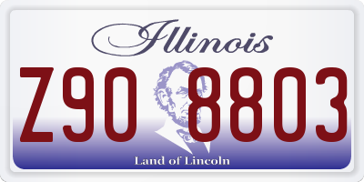 IL license plate Z908803