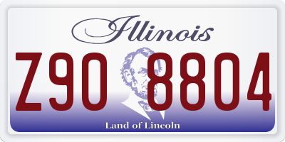 IL license plate Z908804