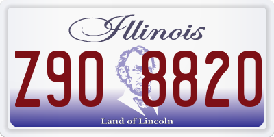 IL license plate Z908820