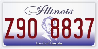 IL license plate Z908837