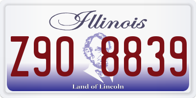 IL license plate Z908839