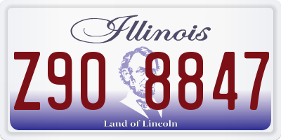 IL license plate Z908847