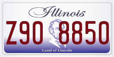 IL license plate Z908850