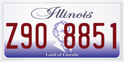 IL license plate Z908851