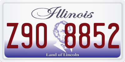 IL license plate Z908852