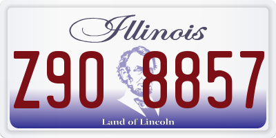IL license plate Z908857