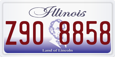 IL license plate Z908858
