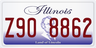 IL license plate Z908862