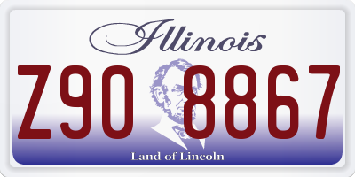 IL license plate Z908867
