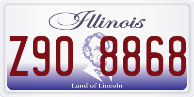 IL license plate Z908868