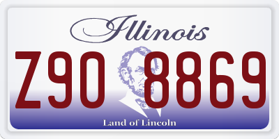IL license plate Z908869