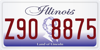 IL license plate Z908875