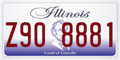 IL license plate Z908881
