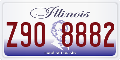 IL license plate Z908882