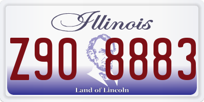 IL license plate Z908883