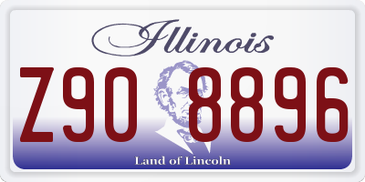 IL license plate Z908896