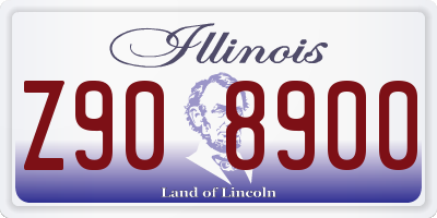 IL license plate Z908900