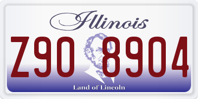 IL license plate Z908904