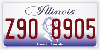 IL license plate Z908905