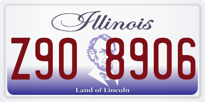 IL license plate Z908906