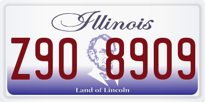 IL license plate Z908909