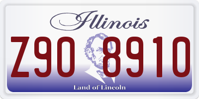 IL license plate Z908910