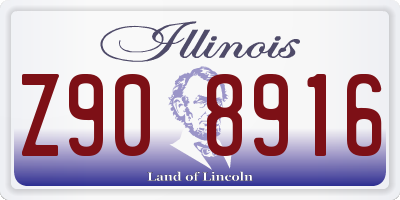 IL license plate Z908916