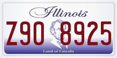 IL license plate Z908925