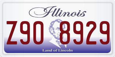 IL license plate Z908929