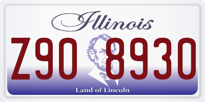 IL license plate Z908930