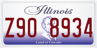 IL license plate Z908934