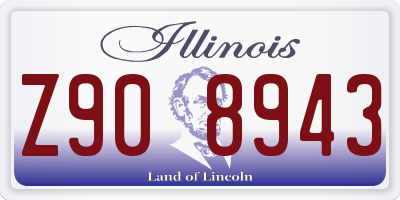 IL license plate Z908943