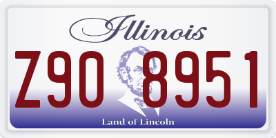 IL license plate Z908951