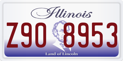 IL license plate Z908953