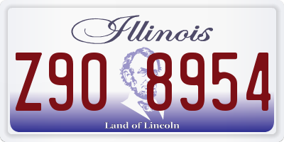 IL license plate Z908954