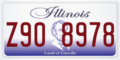 IL license plate Z908978