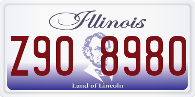 IL license plate Z908980
