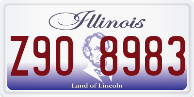 IL license plate Z908983