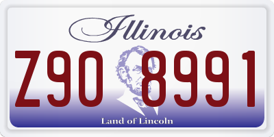 IL license plate Z908991